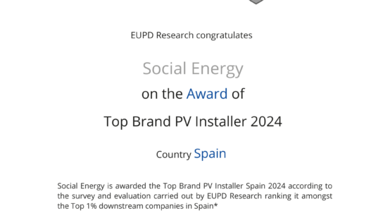 Social Energy® reconocida como la Mejor Compañía Instaladora del Año 2024